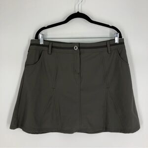 ExOfficio Skort Womens 14 Kukura Skort Taupe Gray Athletic‎ Sporty